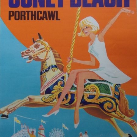 Original 1963 Travel/Destination Poster 'Come to Coney Beach Porthcawl'