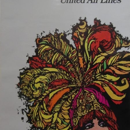 Original 1967 United Airlines Poster 'Las Vegas'