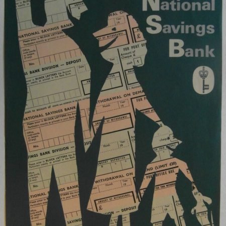Original 1970s National Savings Bank Poster by Stan Krol