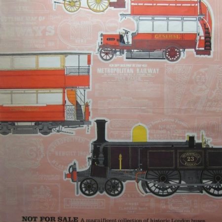 Original 1964 London Underground Poster Advertising a Collection of Historic London Buses