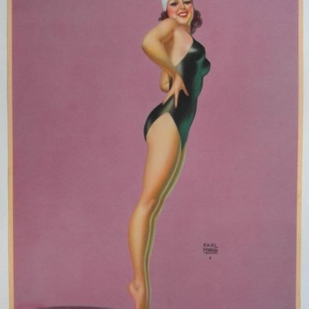 Original c1940 Pin-up Poster 'Watch This One' by Earl Moran