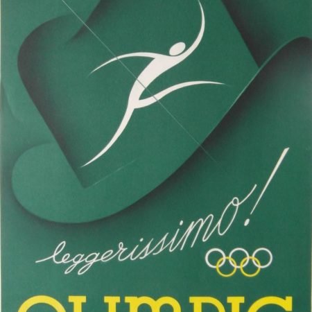 Original 1930s Art Deco Small Format Italian Advertsing Poster for Hats