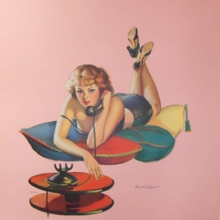 Original 1940s Gil Elvgren Pin-up Poster 'Live Wire'
