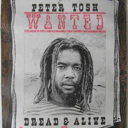 Original 1981 Peter Tosh EMI/Rolling Stones Records Tour Poster.