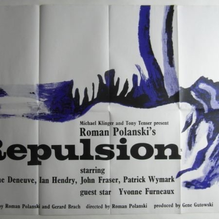 1974 Re-Release UK Quad for the 1965 Cult Film 'Repulsion' by Roman Polanski