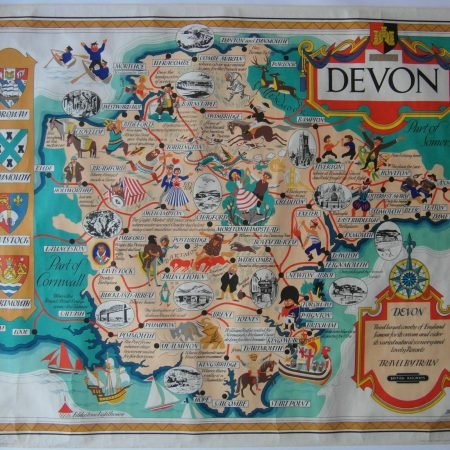 Original 1950s British Railways Devon Pictorial Map