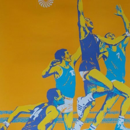 Original 1972 Olympic Games Basketball Poster