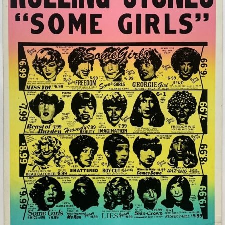 Rare Original 1978 Rolling Stones American Boxing Style Card-Stock Promotional Poster for the Album 'Some Girls'
