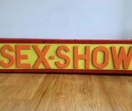Original Vintage Soho Sex Shop Light Box